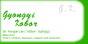 gyongyi kobor business card